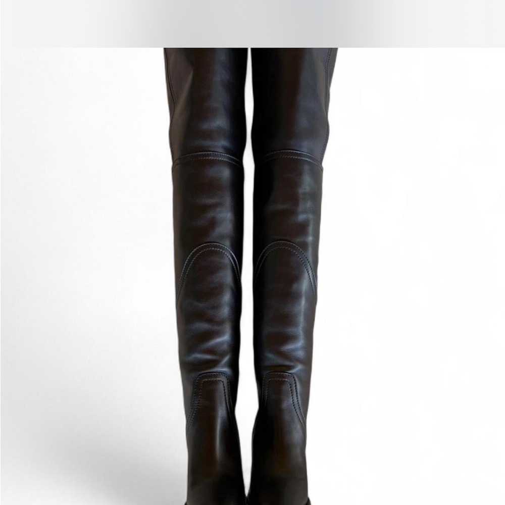 Saint Laurent Dark Brown Over-the-Knee Boots - Picture 3 of 5